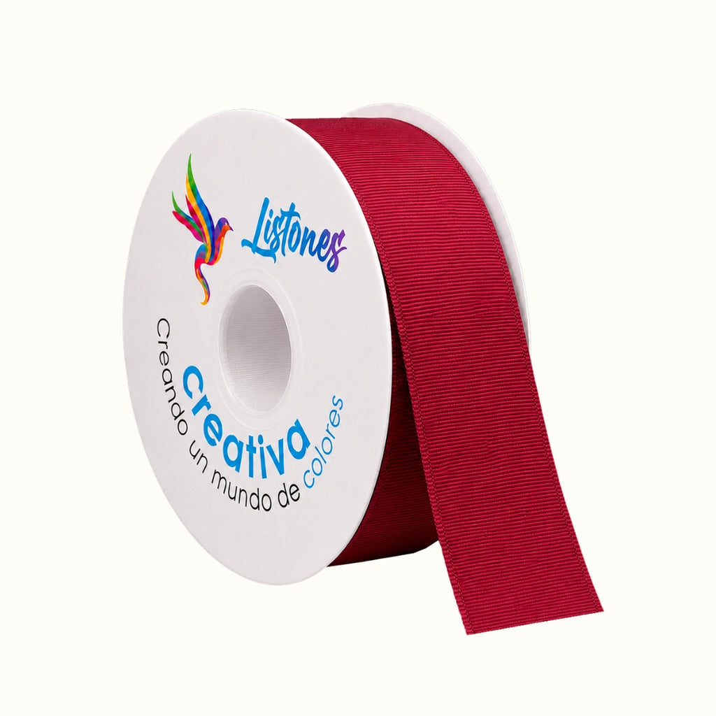 Listón Popotillo Barrotado 4 cm x 45 m - Cinta Grosgrain de Alta Densidad para Moños Escolares y Manualidades
