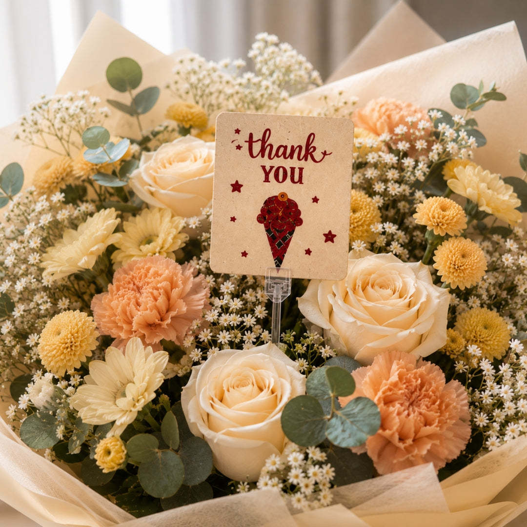 Pack de Tarjetas de Dedicatoria Miniatura con Corazón - Tarjetas de Felicitación para Ramos y Regalos