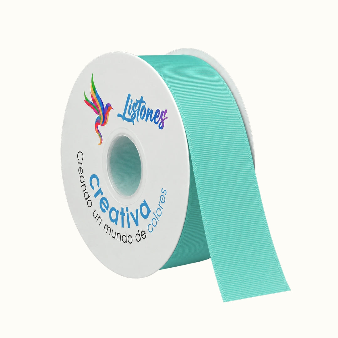 Listón Popotillo Barrotado 4 cm x 45 m - Cinta Grosgrain de Alta Densidad para Moños Escolares y Manualidades