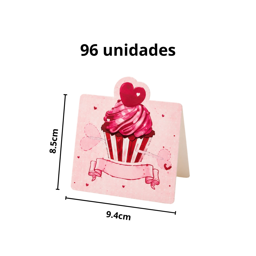 Pack de Tarjetas de Dedicatoria Miniatura con Corazón - Tarjetas de Felicitación para Ramos y Regalos