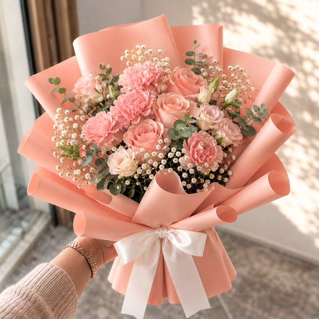 Papel Coreano Acabado Satinado - Pack con 20 Pliegos Impermeables (50x45 cm) para Ramos y Envolturas
