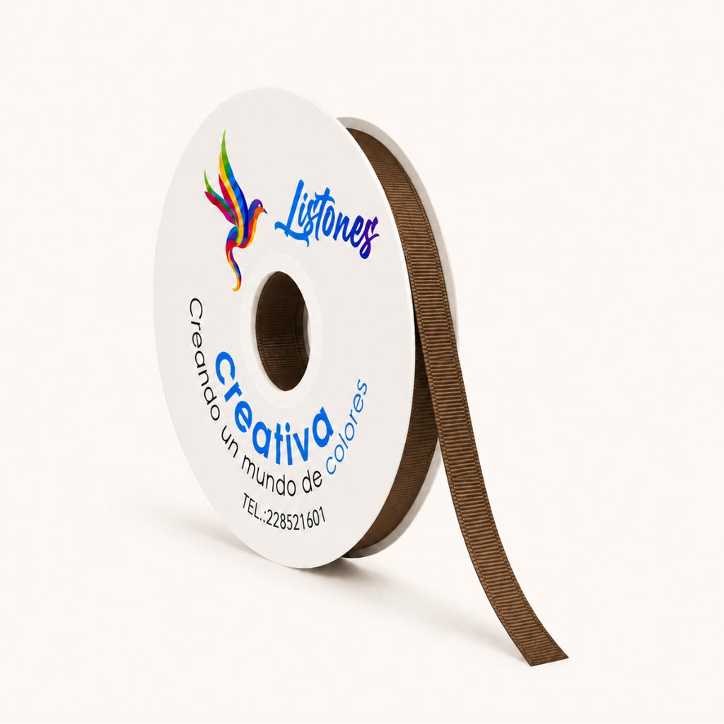 Listón Popotillo #2 de 1 cm x 45 m - Cinta Grosgrain / Barrotada para Manualidades y Detalles