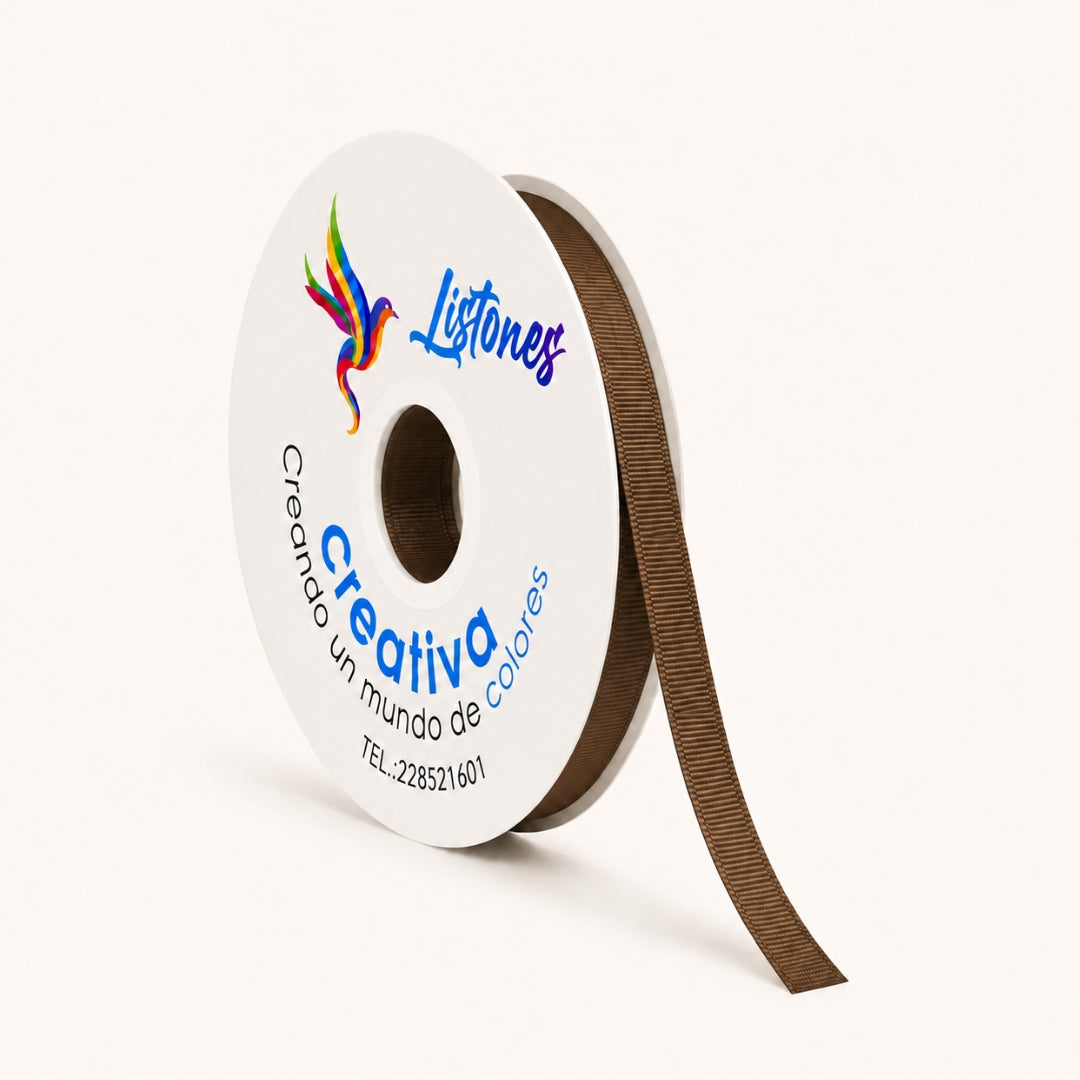 Listón Popotillo #2 de 1 cm x 45 m - Cinta Grosgrain / Barrotada para Manualidades y Detalles