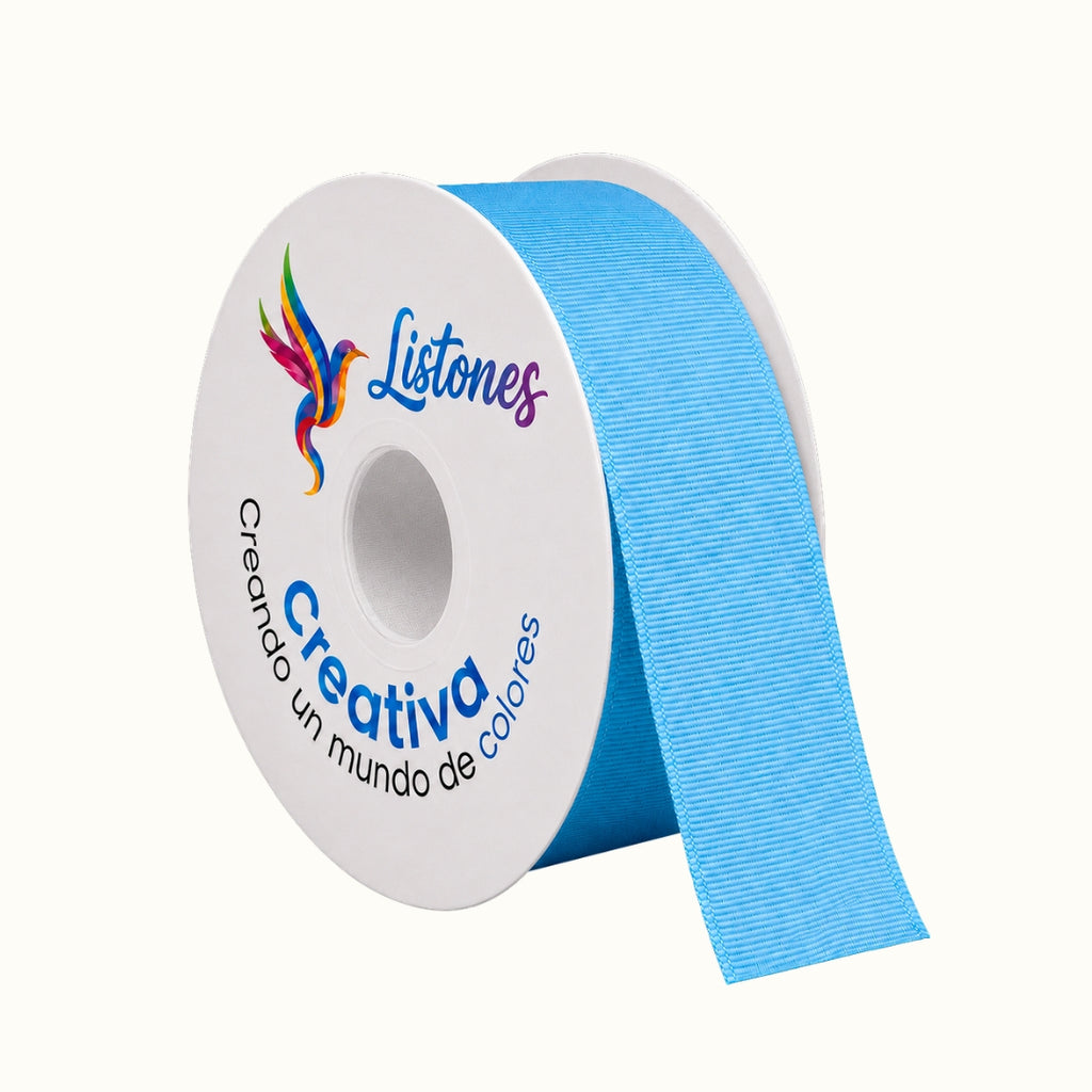 Listón Popotillo Barrotado 4 cm x 45 m - Cinta Grosgrain de Alta Densidad para Moños Escolares y Manualidades