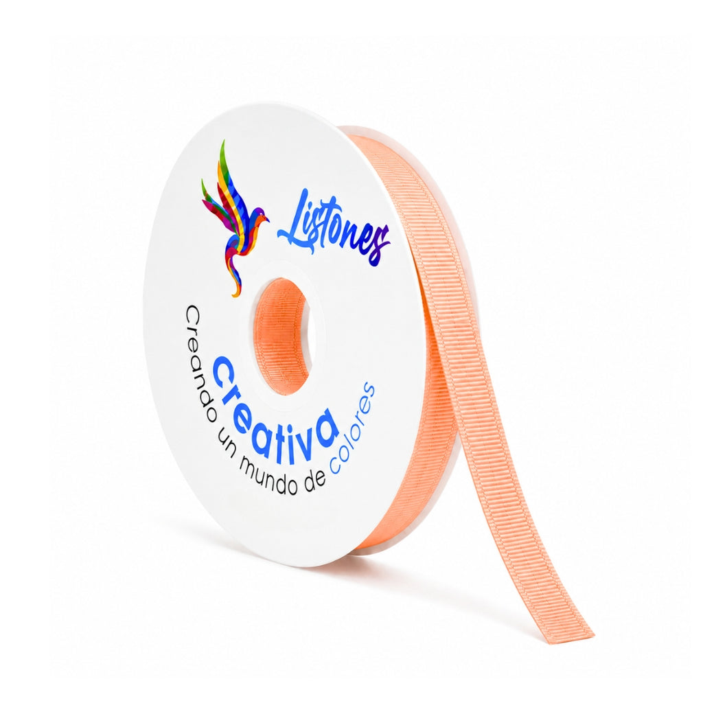 Listón Popotillo #2 de 1 cm x 45 m - Cinta Grosgrain / Barrotada para Manualidades y Detalles