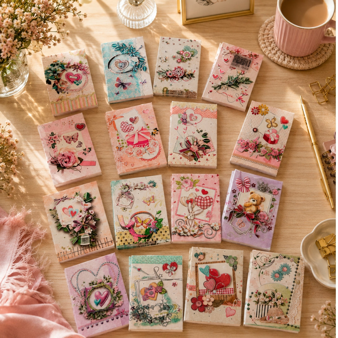 Pack de Tarjetas de Dedicatoria Miniatura con Corazón - Tarjetas de Felicitación para Ramos y Regalos