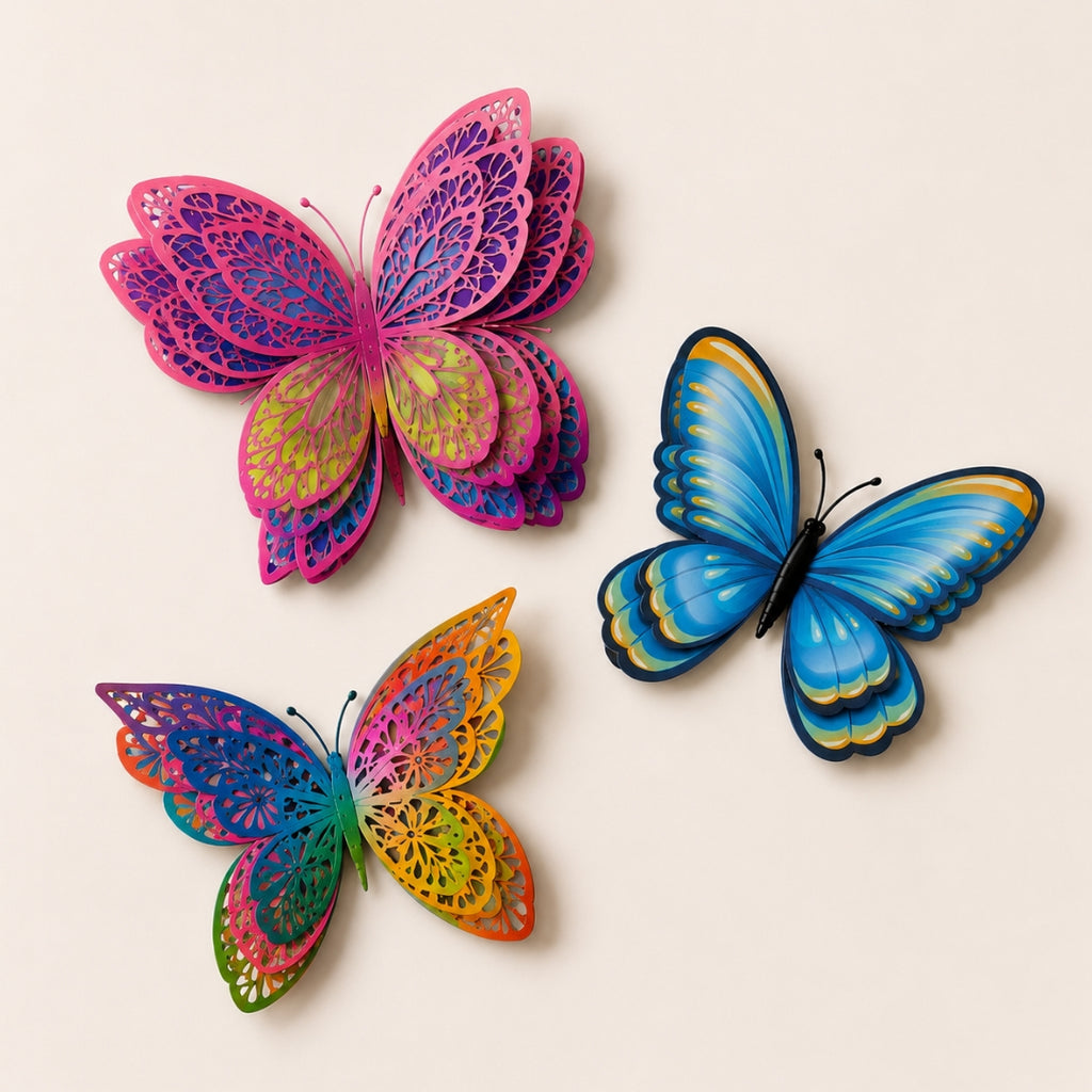 Mega Pack de Mariposas 3D Decorativas - 72 Piezas (3 Diseños) para Ramos Buchones