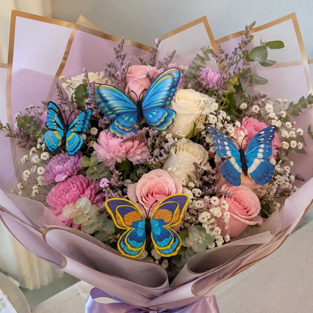Mega Pack de Mariposas 3D Decorativas - 72 Piezas (3 Diseños) para Ramos Buchones