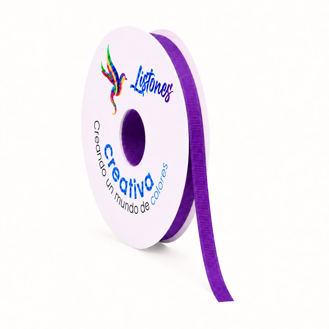 Listón Popotillo #2 de 1 cm x 45 m - Cinta Grosgrain / Barrotada para Manualidades y Detalles