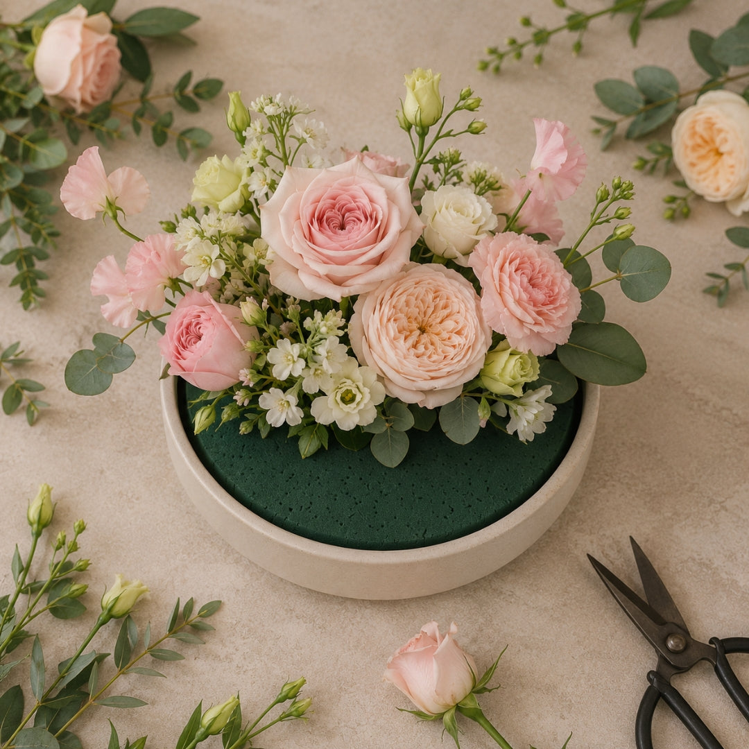 Espuma Floral en Bloque - Paquete con 6 Piezas para Flor Natural y Artificial (Color Verde)
