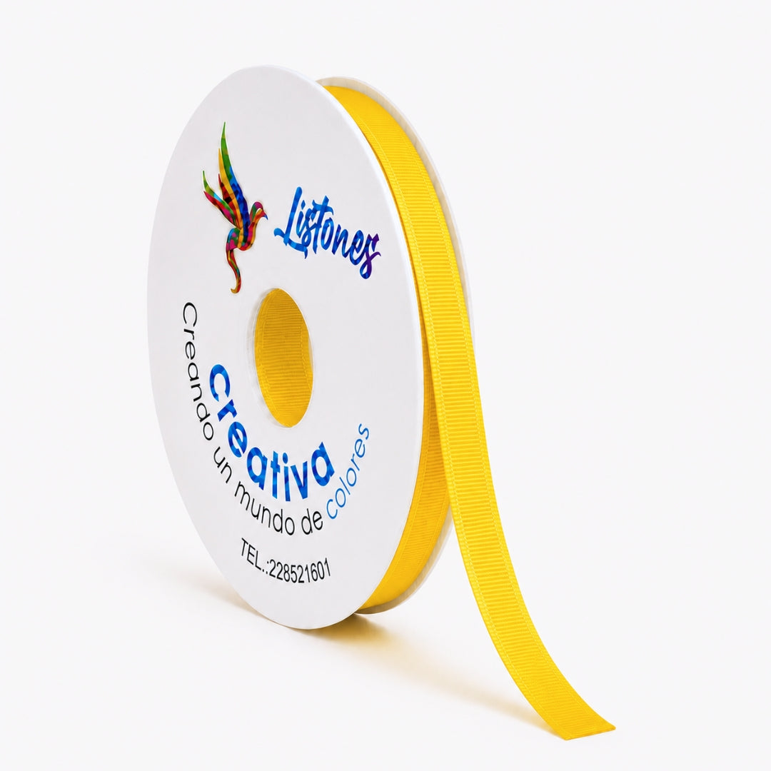 Listón Popotillo #2 de 1 cm x 45 m - Cinta Grosgrain / Barrotada para Manualidades y Detalles