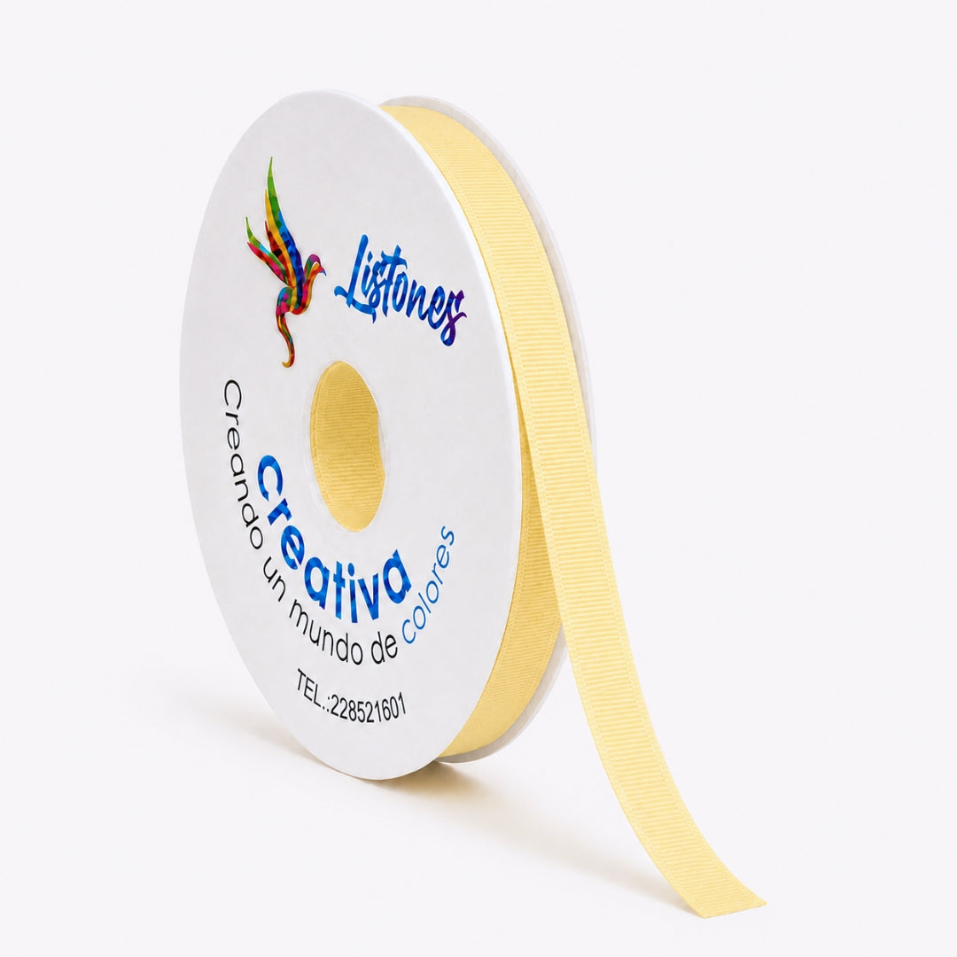 Listón Popotillo #2 de 1 cm x 45 m - Cinta Grosgrain / Barrotada para Manualidades y Detalles