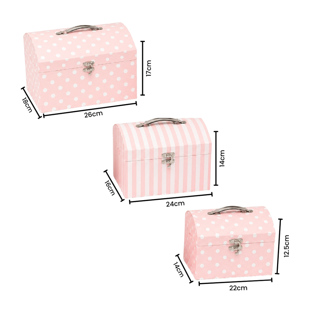 Set de 3 Cofres de Regalo Cajas Decorativas de Cartón Rígido | Papel Chic