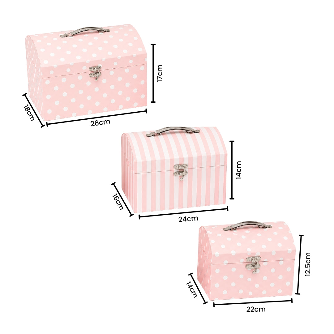 Set de 3 Cofres de Regalo Cajas Decorativas de Cartón Rígido | Papel Chic