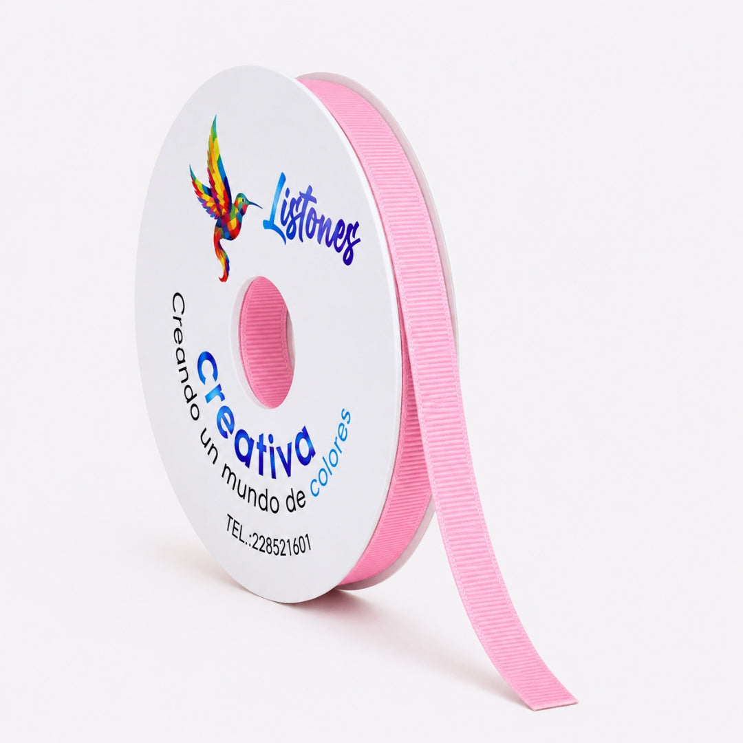 Listón Popotillo #2 de 1 cm x 45 m - Cinta Grosgrain / Barrotada para Manualidades y Detalles