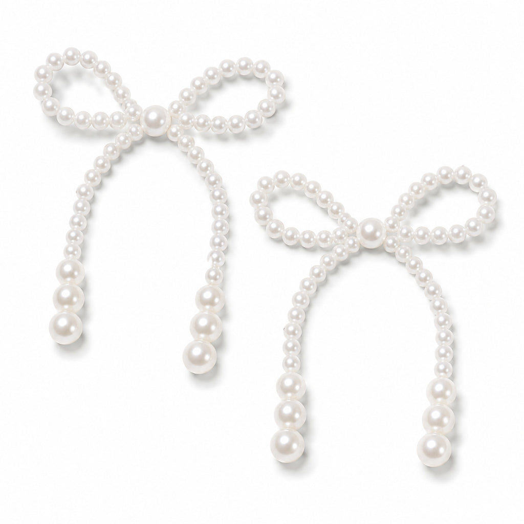 Paquete de 12 Moños de Perlas Decorativos (9x9 cm) - Accesorios para Ramos Buchones