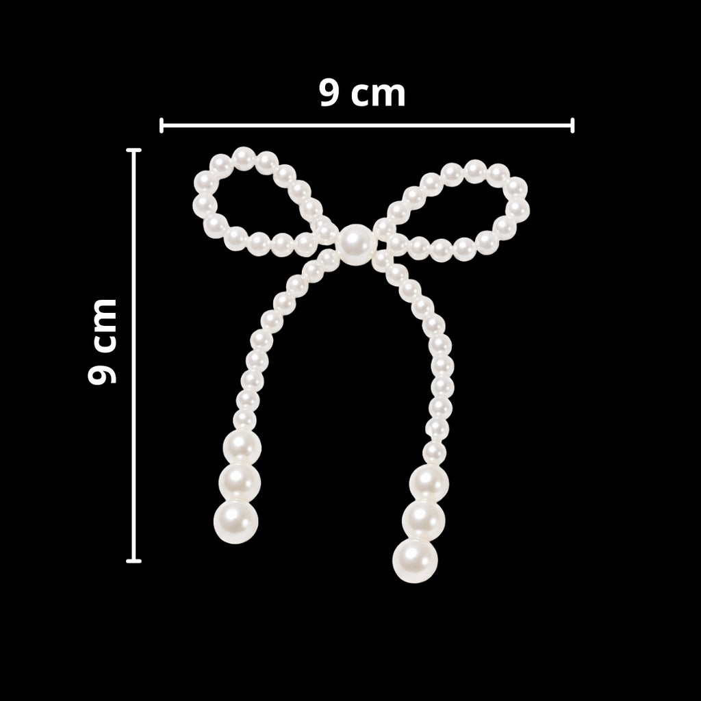 Paquete de 12 Moños de Perlas Decorativos (9x9 cm) - Accesorios para Ramos Buchones