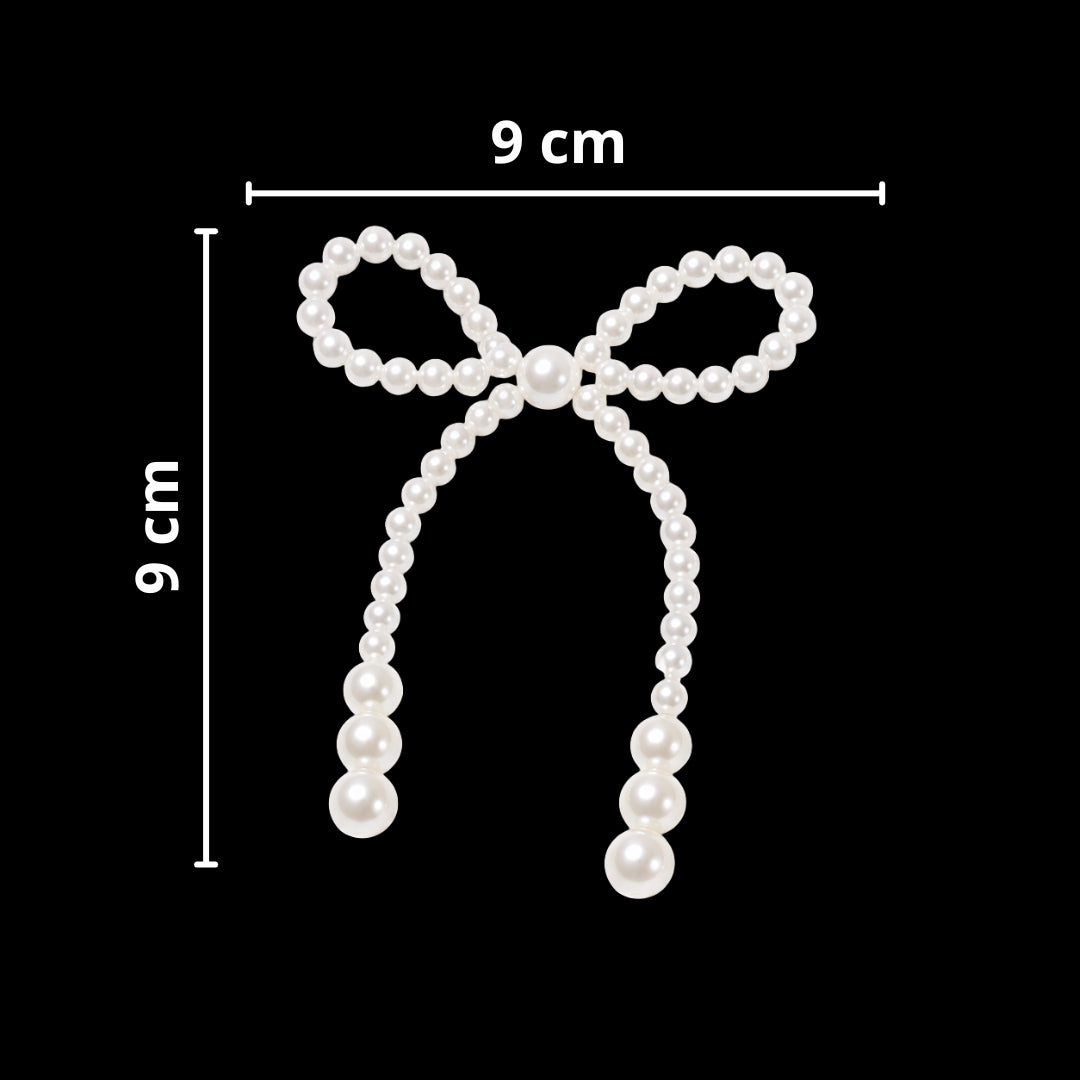 Paquete de 12 Moños de Perlas Decorativos (9x9 cm) - Accesorios para Ramos Buchones