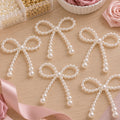 Paquete de 12 Moños de Perlas Decorativos (9x9 cm) - Accesorios para Ramos Buchones