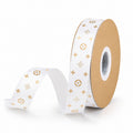 Listón Satinado Estampado Estilo LV Monograma 25 mm x 22 m - Cinta de Lujo para Ramos