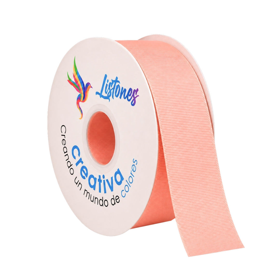 Listón Popotillo Barrotado 4 cm x 45 m - Cinta Grosgrain de Alta Densidad para Moños Escolares y Manualidades
