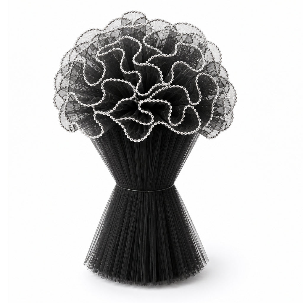 Malla con Perlas Decorativa para Ramos - Red de Lujo para Envoltura de Flores y Ramos Buchones