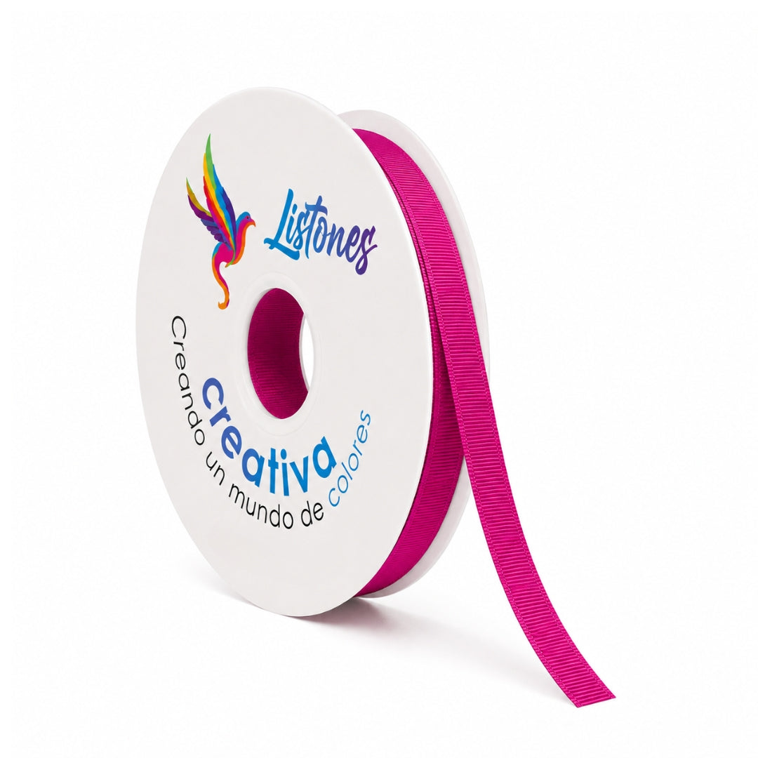 Listón Popotillo #2 de 1 cm x 45 m - Cinta Grosgrain / Barrotada para Manualidades y Detalles