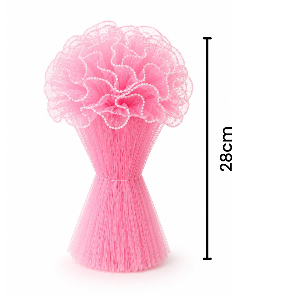 Malla con Perlas Decorativa para Ramos - Red de Lujo para Envoltura de Flores y Ramos Buchones