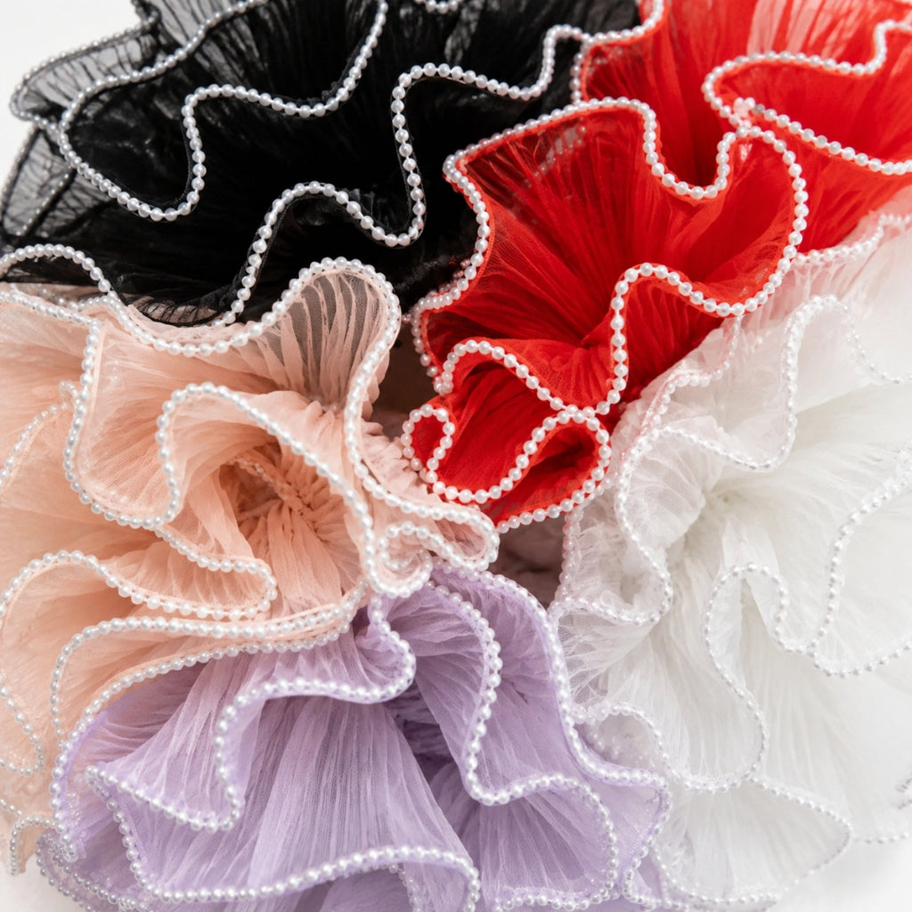 Malla con Perlas Decorativa para Ramos - Red de Lujo para Envoltura de Flores y Ramos Buchones