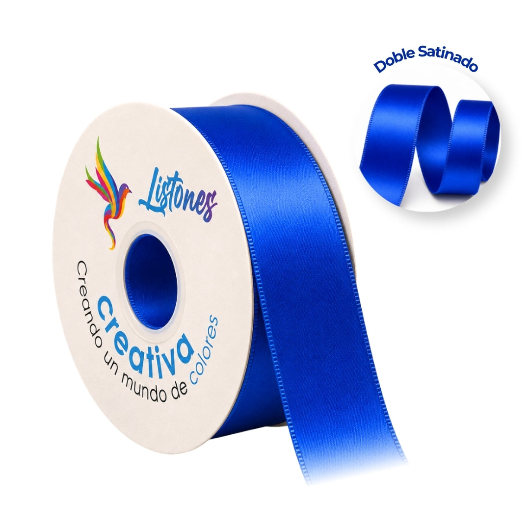 Listón Doble Satinado Doble Cara 3.8 cm x 45 m - Cinta Premium para Ramos Eternos y Moños