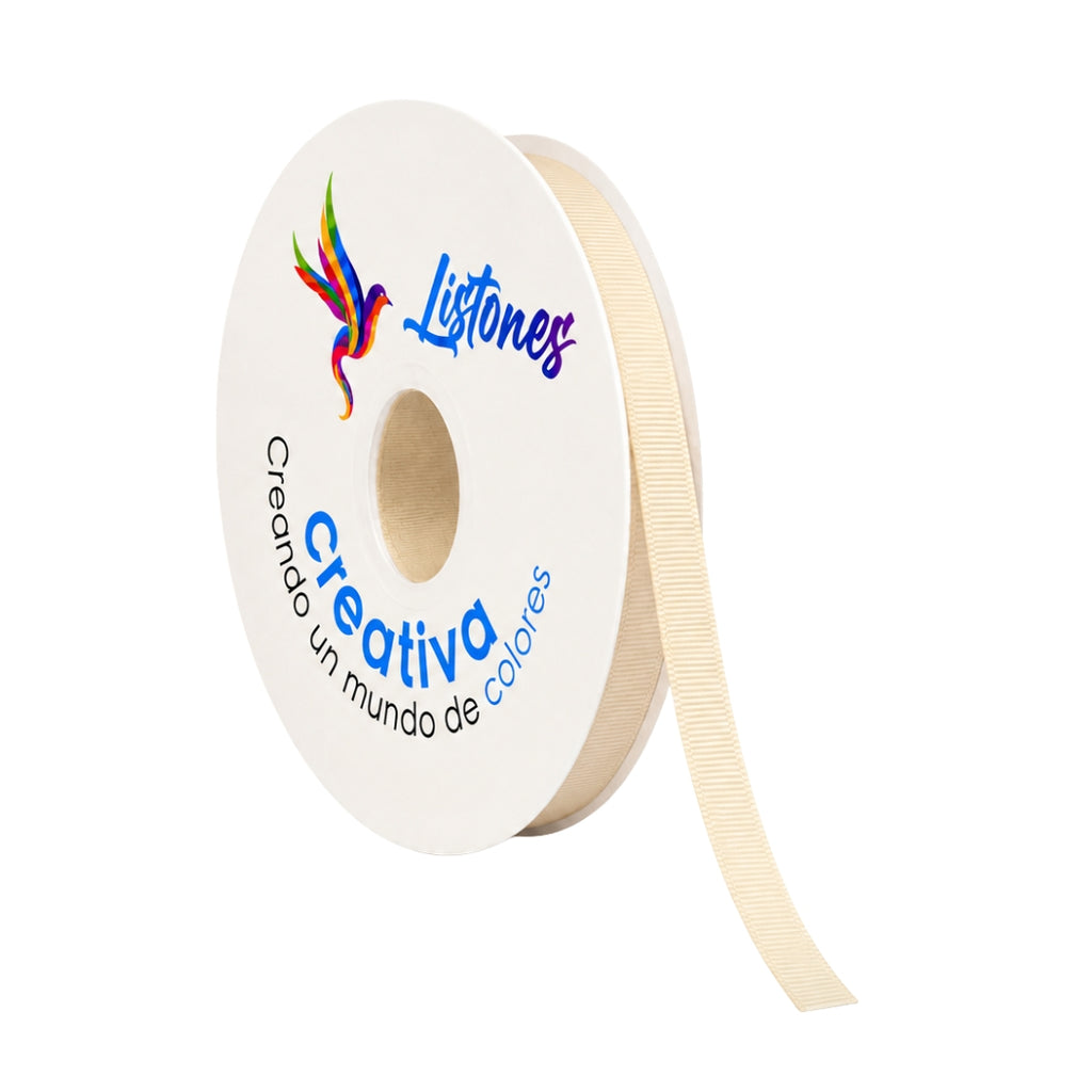 Listón Popotillo #2 de 1 cm x 45 m - Cinta Grosgrain / Barrotada para Manualidades y Detalles