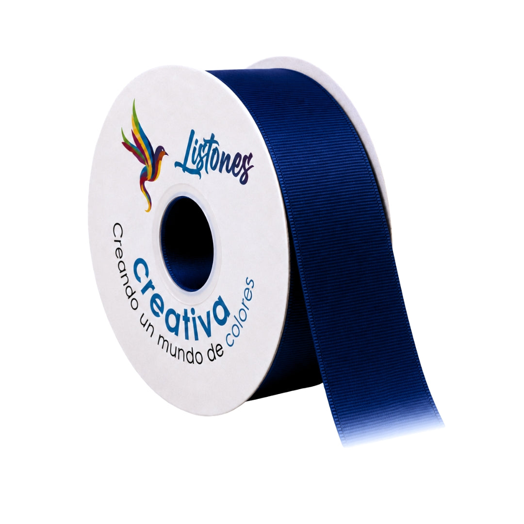 Listón Popotillo Barrotado 4 cm x 45 m - Cinta Grosgrain de Alta Densidad para Moños Escolares y Manualidades