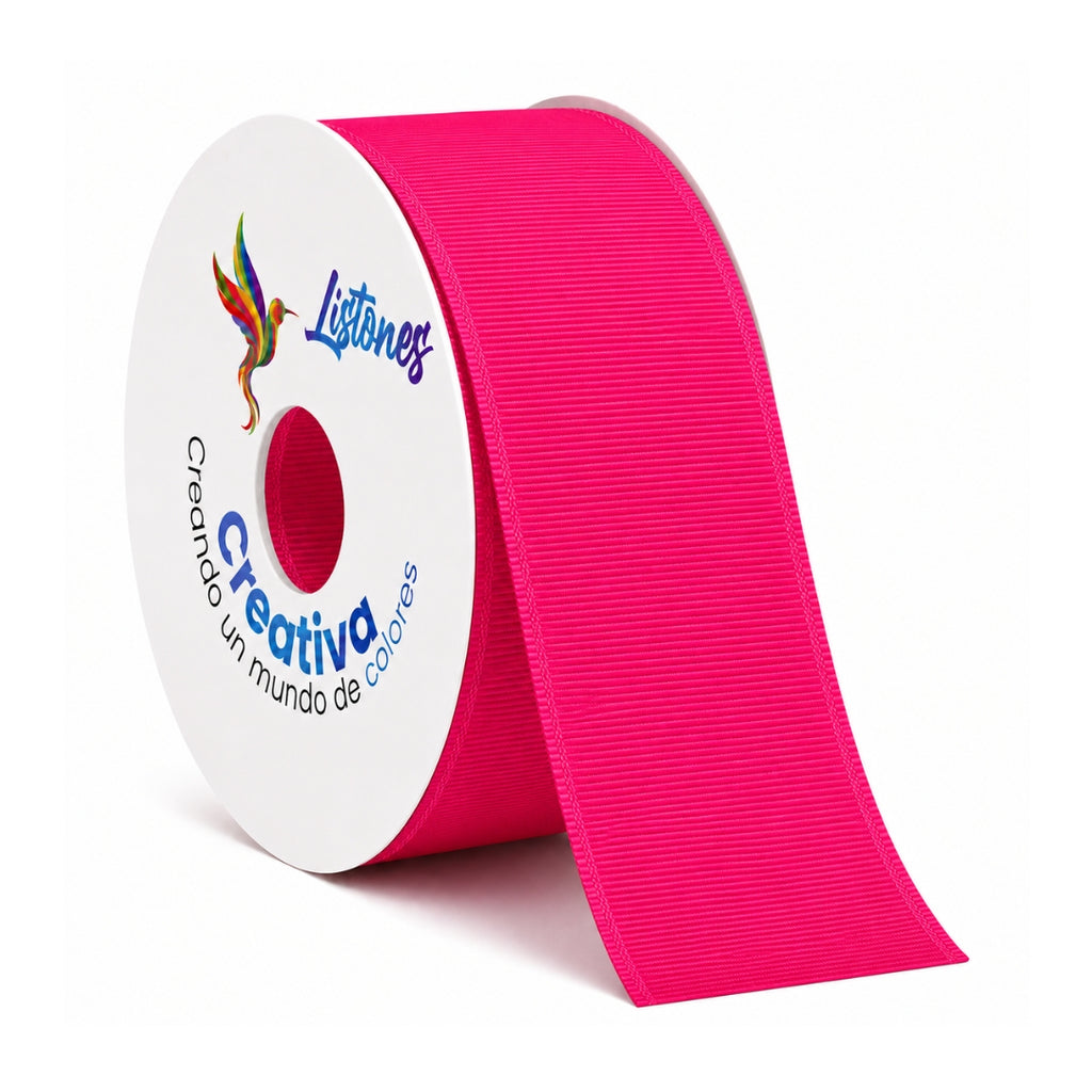 Listón Popotillo Grosgrain 7.5 cm (3 Pulgadas) x 22 m - Cinta de Alta Densidad para Moños Boutique