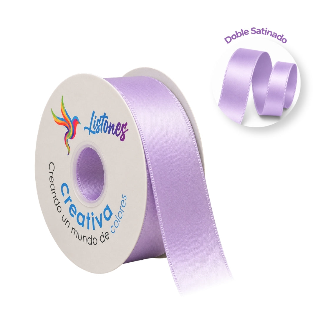 Listón Doble Satinado Doble Cara 3.8 cm x 45 m - Cinta Premium para Ramos Eternos y Moños