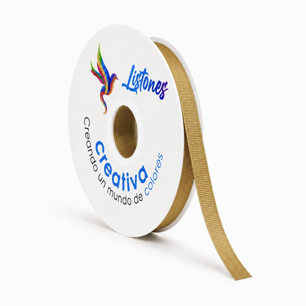 Listón Popotillo #2 de 1 cm x 45 m - Cinta Grosgrain / Barrotada para Manualidades y Detalles