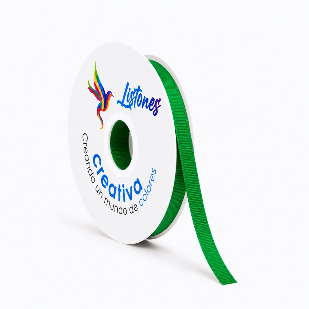 Listón Popotillo #2 de 1 cm x 45 m - Cinta Grosgrain / Barrotada para Manualidades y Detalles