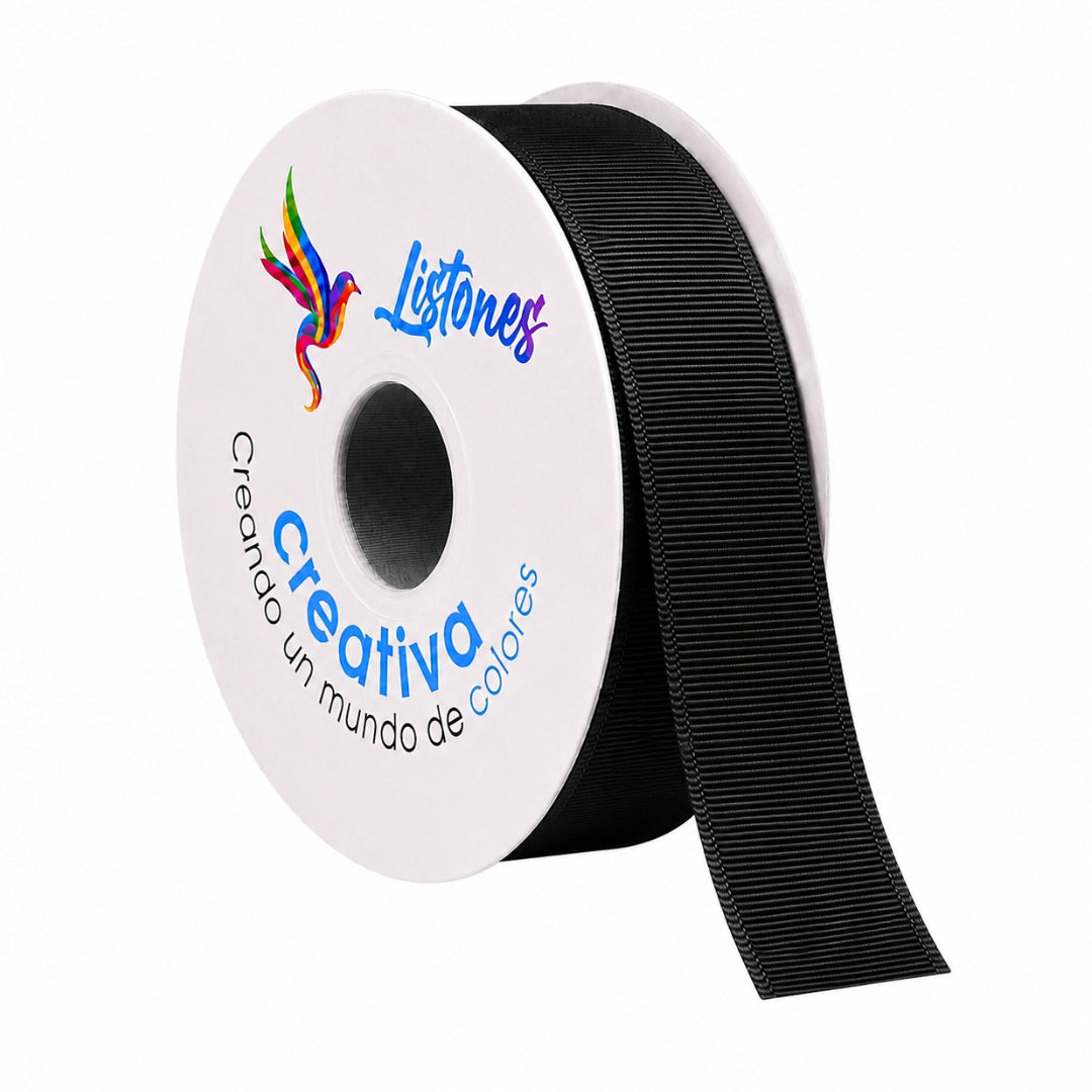 Listón Popotillo Barrotado 4 cm x 45 m - Cinta Grosgrain de Alta Densidad para Moños Escolares y Manualidades