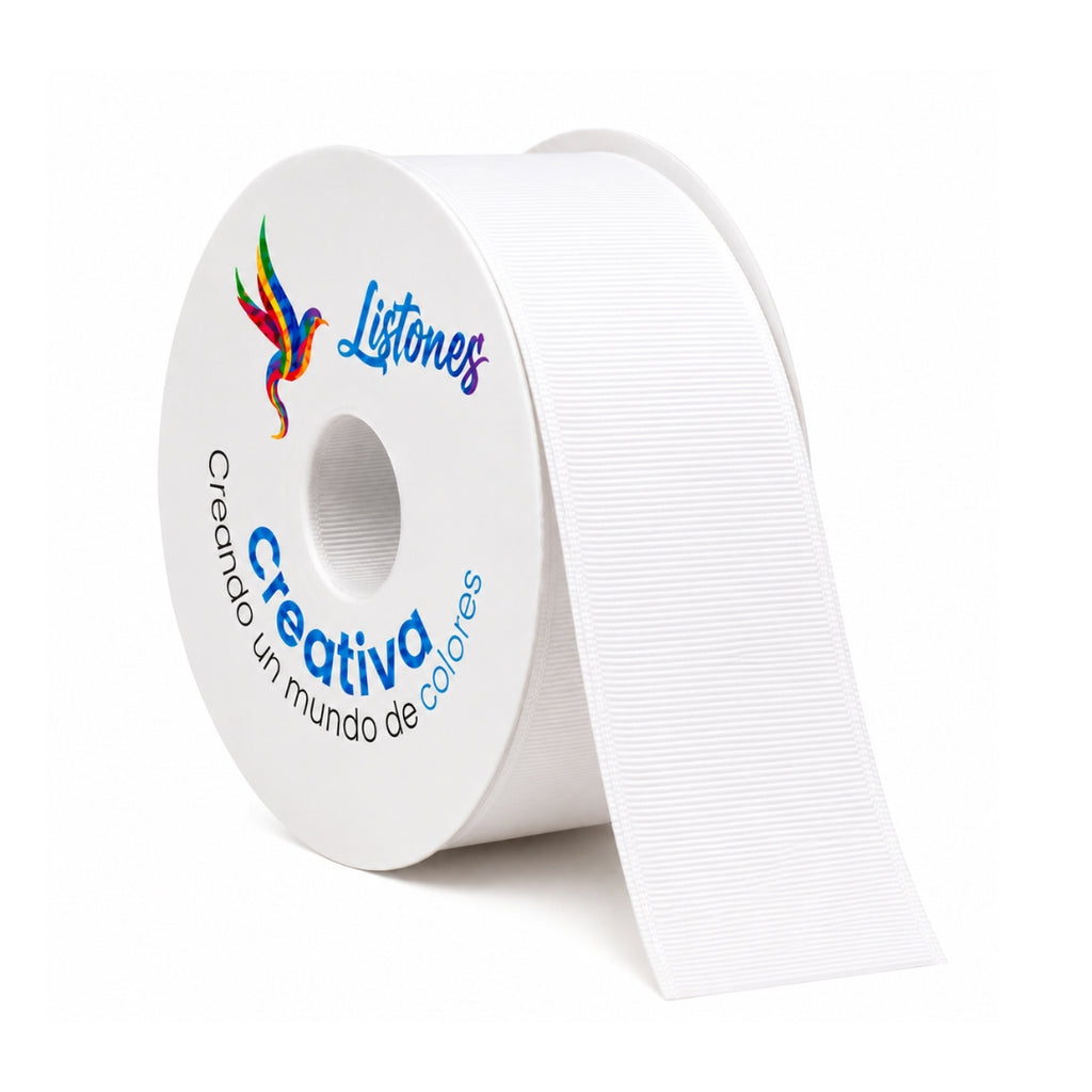 Listón Popotillo Grosgrain 7.5 cm (3 Pulgadas) x 22 m - Cinta de Alta Densidad para Moños Boutique