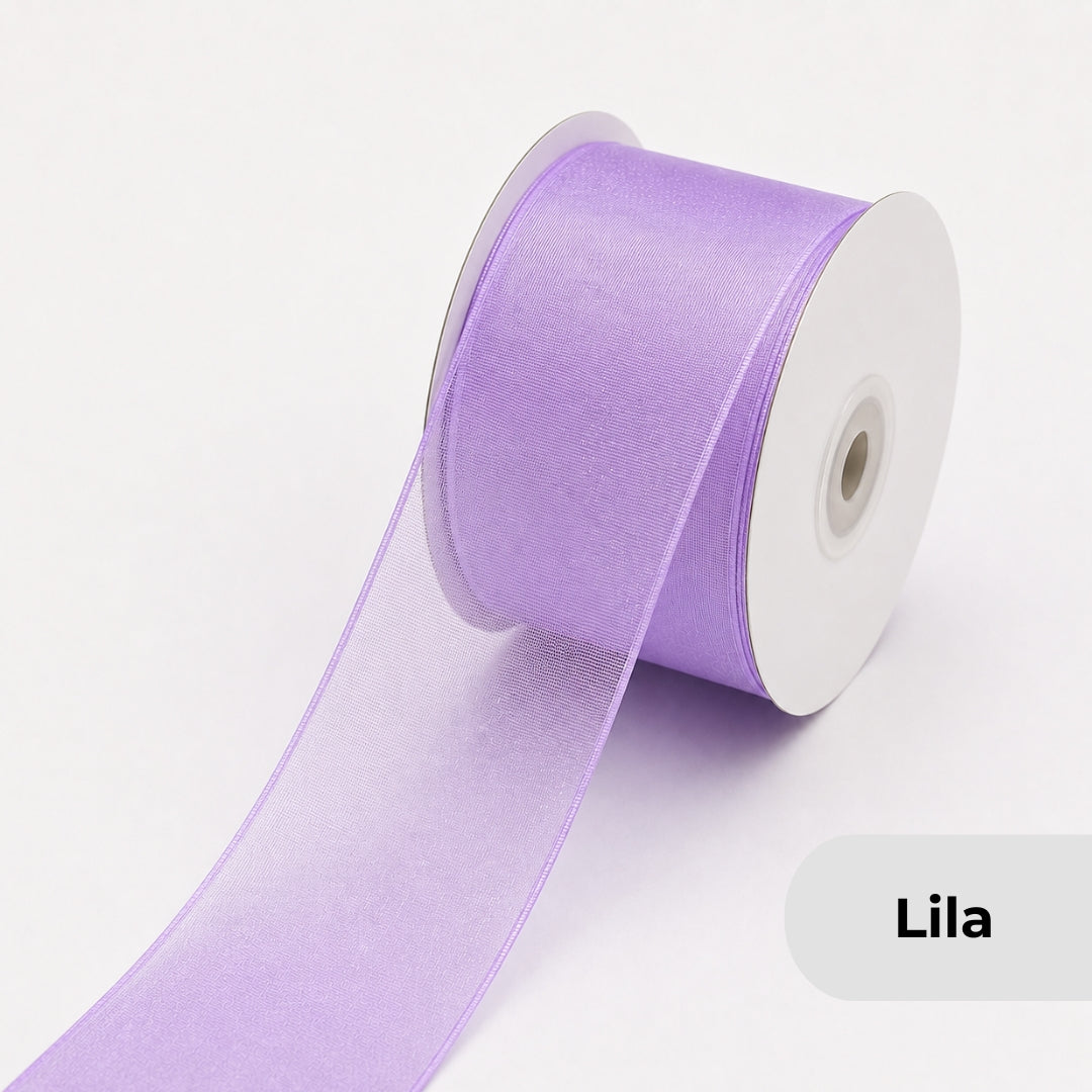Listón de Organza Liso Premium (40 mm x 22 m) para Ramos y Regalos