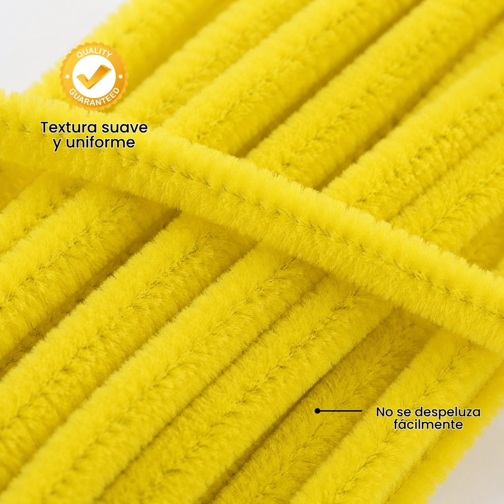 Limpiapipas de Gamuza Chenille Premium de 30 cm para Flores y Manualidades