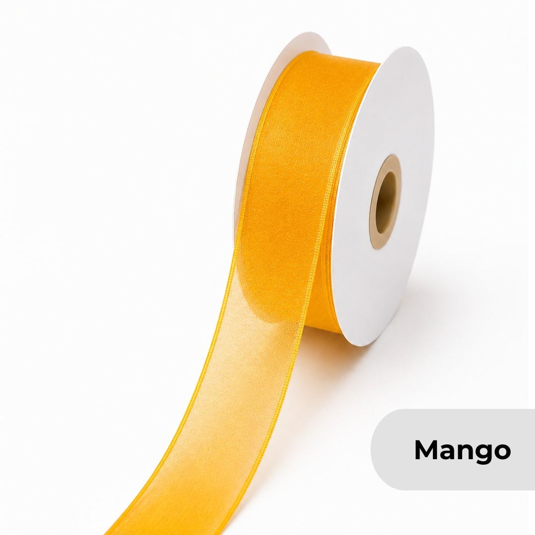 Listón de Organza Número 5 (23 mm x 23 m) para Moños y Ramos Buchones