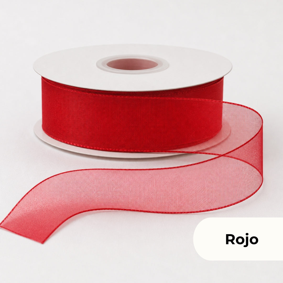 Listón de Organza Número 5 (23 mm x 23 m) para Moños y Ramos Buchones