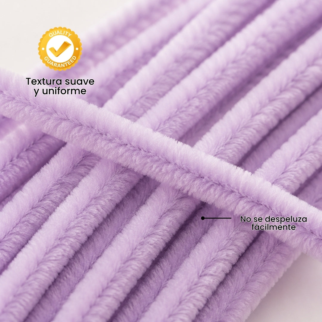 Limpiapipas de Gamuza Chenille Premium de 30 cm para Flores y Manualidades