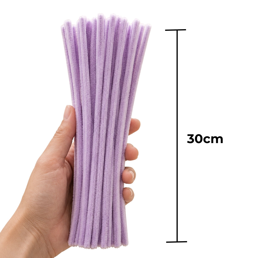 Limpiapipas de Gamuza Chenille Premium de 30 cm para Flores y Manualidades