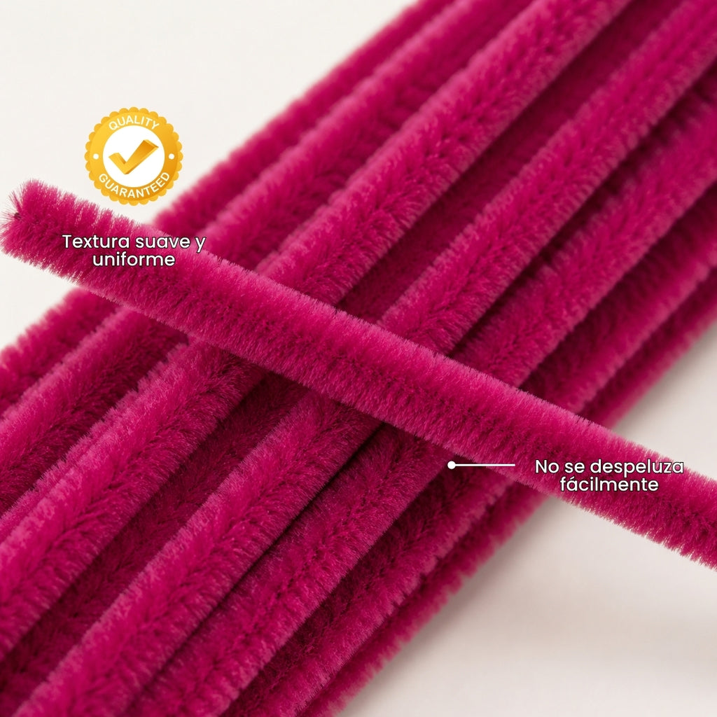 Limpiapipas de Gamuza Chenille Premium de 30 cm para Flores y Manualidades