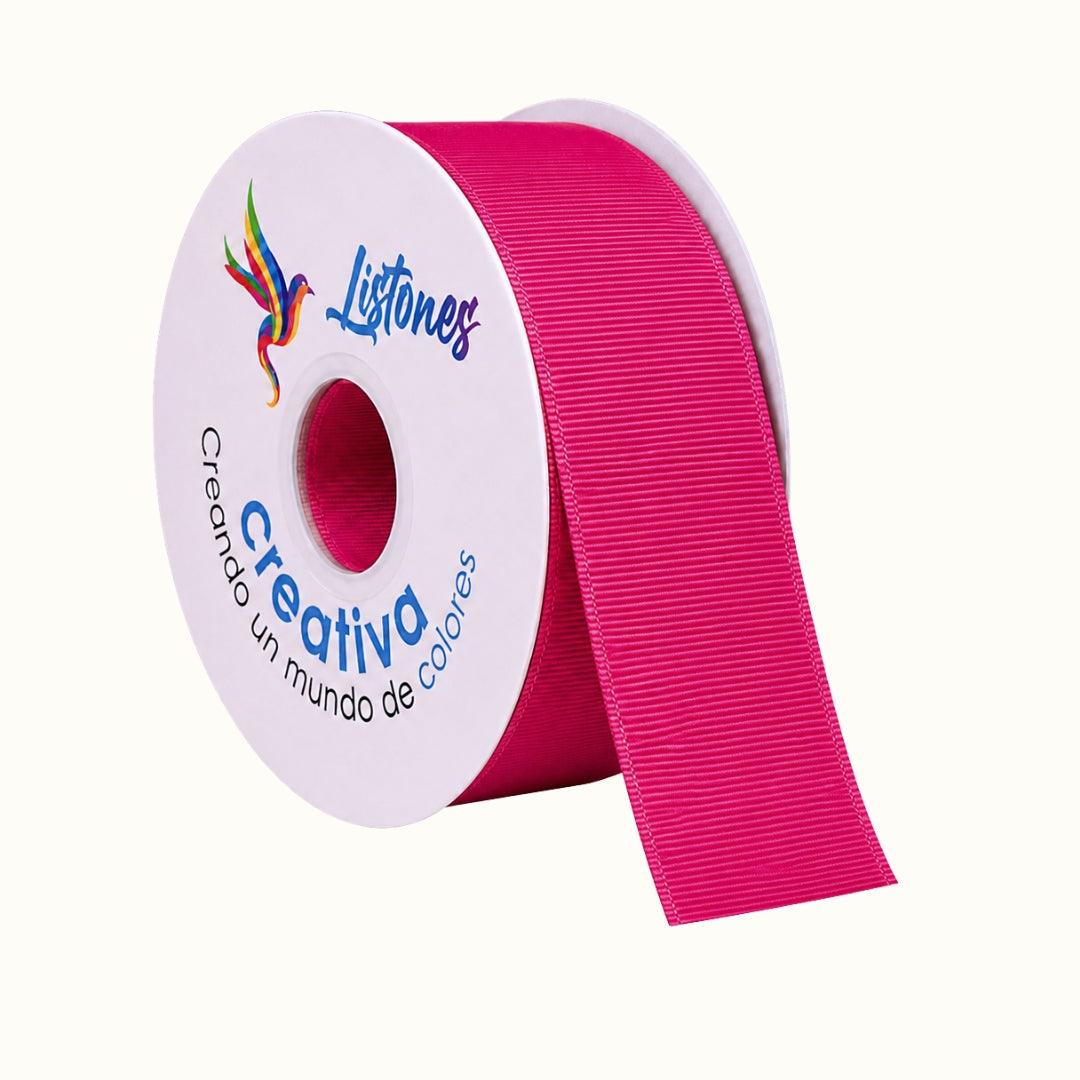 Listón Popotillo Barrotado 4 cm x 45 m - Cinta Grosgrain de Alta Densidad para Moños Escolares y Manualidades