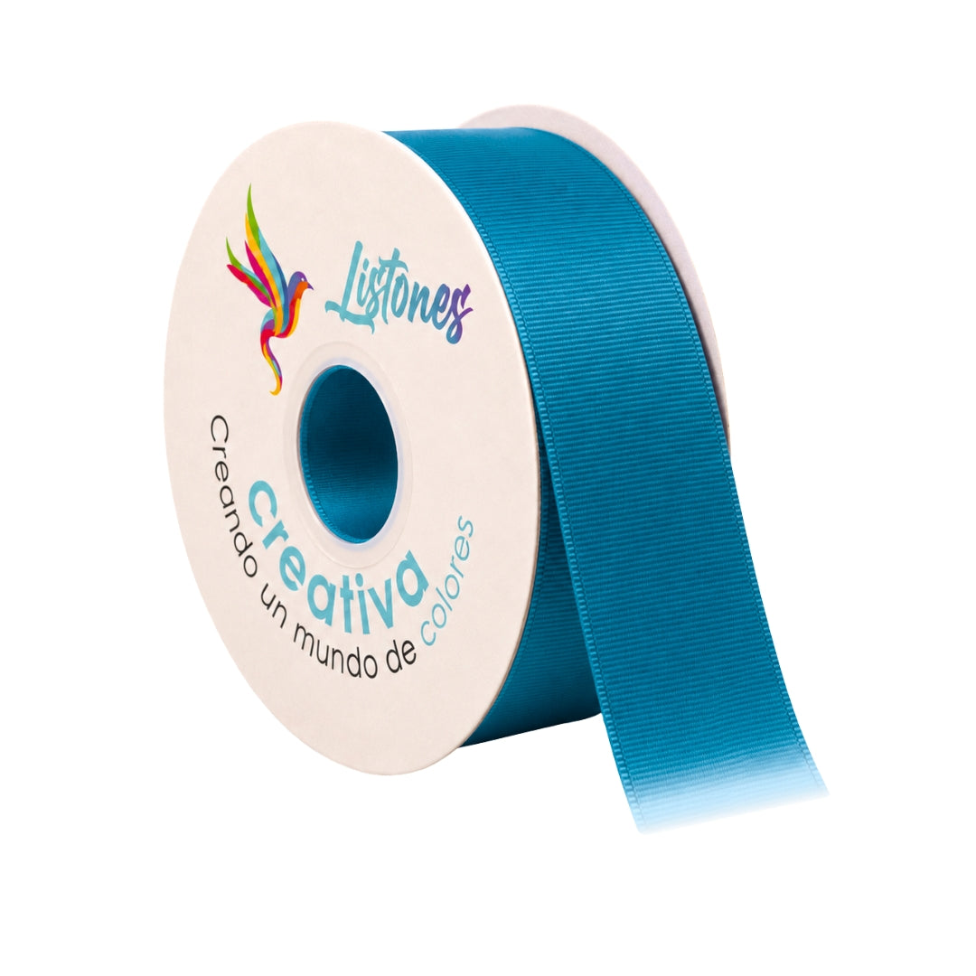 Listón Popotillo Barrotado 4 cm x 45 m - Cinta Grosgrain de Alta Densidad para Moños Escolares y Manualidades