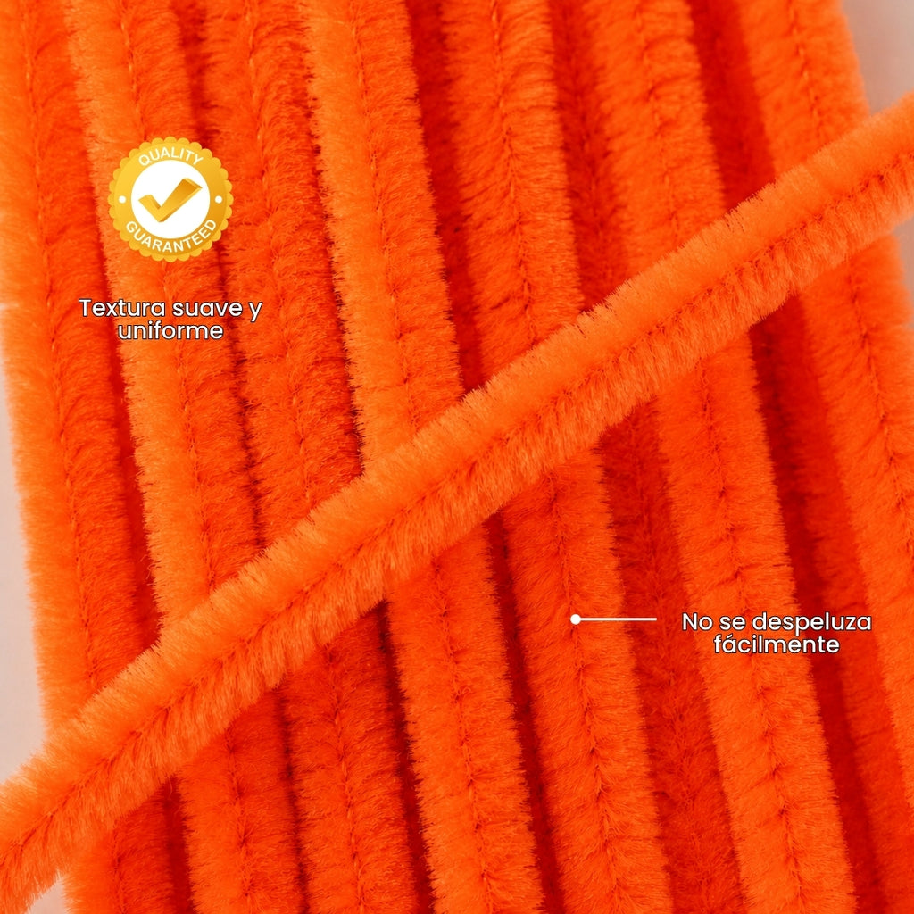 Limpiapipas de Gamuza Chenille Premium de 30 cm para Flores y Manualidades