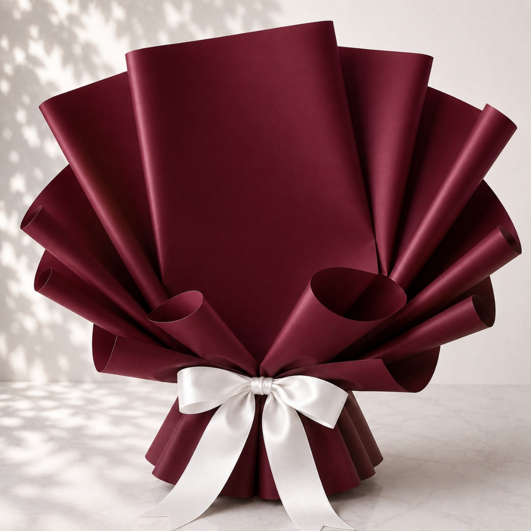 Papel Coreano Acabado Satinado - Pack con 20 Pliegos Impermeables (50x45 cm) para Ramos y Envolturas