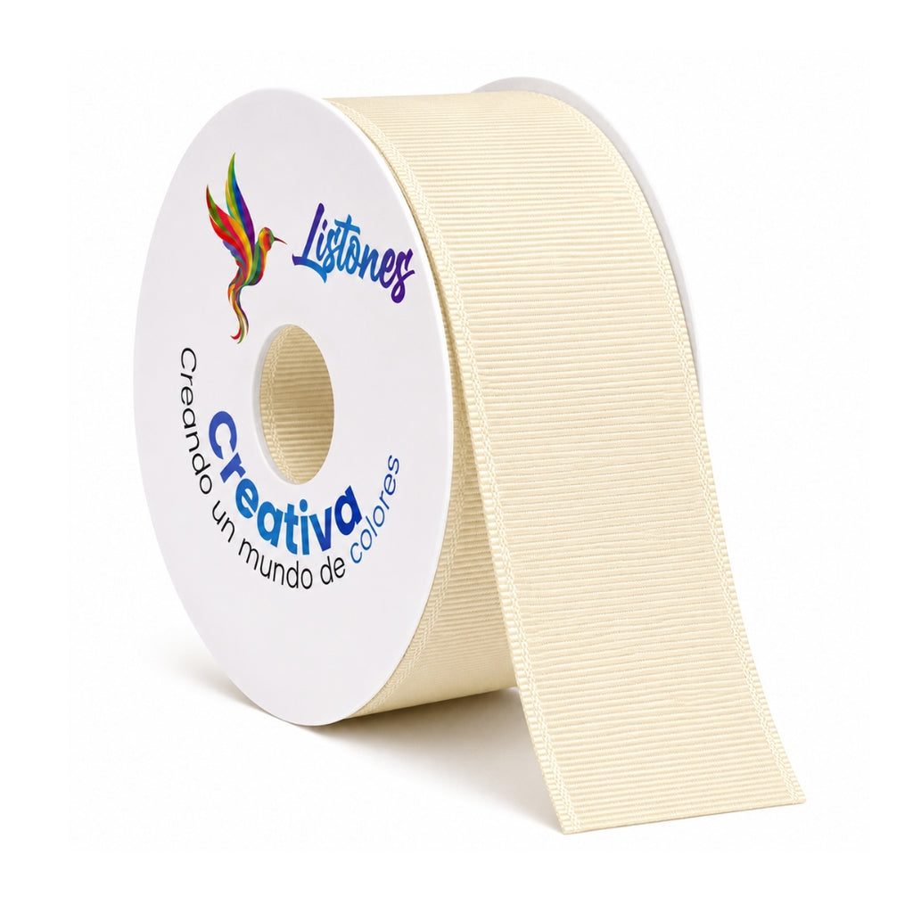 Listón Popotillo Grosgrain 7.5 cm (3 Pulgadas) x 22 m - Cinta de Alta Densidad para Moños Boutique